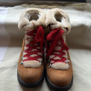 J Crew Shearling Boots Size 8